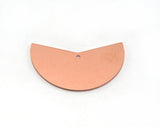 Geometric (Semi Circle) Charms Tag Raw Copper 38mm 0.8mm 1 hole Findings OZ2576-450