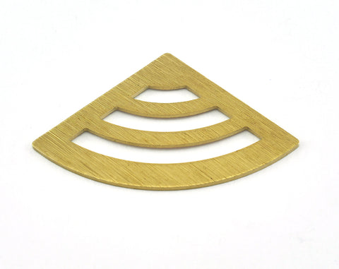 Brushed Triangle Textures raw brass 27x39mm no hole charms , findings earring OZ3520-250