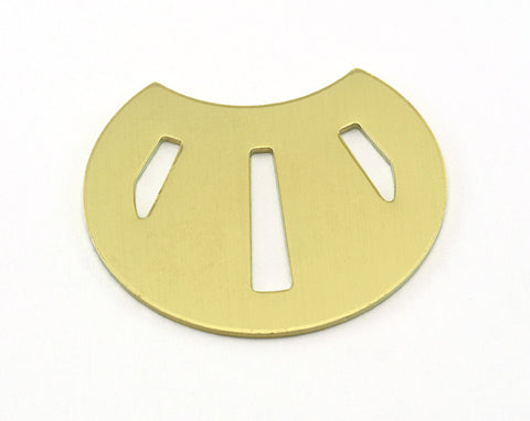 Cut Circle raw brass 35x32mm charms , findings earring oz3538-500