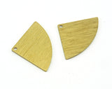 Brushed Triangle raw brass 19x29mm charms , findings earring OZ3543-190