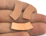Curved Raw Copper no holes 28x12mm connector charms , findings earring oz3558