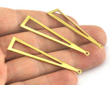 Long Triangle raw brass 50x11mm (0.8mm thickness) 1 hole charms  findings OZ3578-135