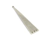 Triangle Antique Silver Plated Brass 60x13mm (0.8mm thickness) 4 hole charms  findings OZ3586-300