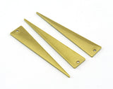 Triangle raw brass 42x8mm (0.8mm thickness) 1 hole charms  findings OZ3591-129