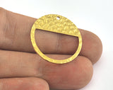 Hammered Round Charms Raw Brass 25mm (0.8mm thickness) one hole findings OZ3607-150