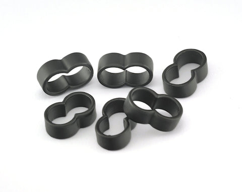 Strand Stripe Sliders Beads spacer Black Painted Brass for leather, ribbon ,cord ,  for 6mm leather  2028B-6 bab6