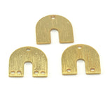 Brushed Gold Plated Magnet shape semi circle (choose hole) 15x15x0.8mm gold plated brass findings scs oz2787-3546-47-120