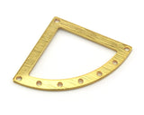 Brushed Gold Plated Triangle brass 27x39mm eight hole charms , findings earring OZ3519-200