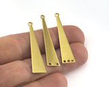 Triangle raw brass 40x9mm (0.8mm thickness) (Choose Hole) charms  findings OZ-145