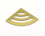 Brushed Textures Triangle raw brass 27x39mm one hole charms , findings earring OZ3525-250