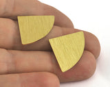 Brushed Triangle raw brass 19x29mm no hole charms , findings earring OZ3542-190