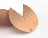 Geometric (Circular Sector) Charms Tag Raw Copper 37mm 0.8mm 2 hole Findings OZ3554-630