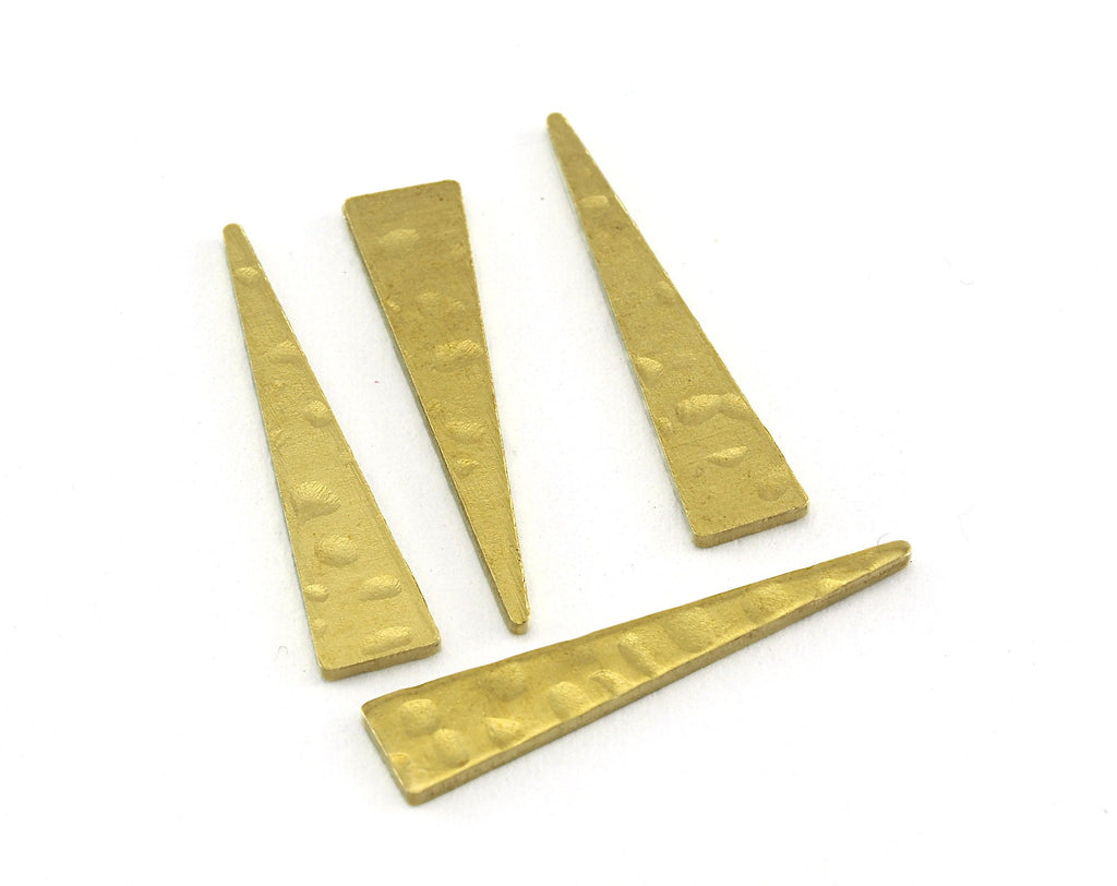 Hammered Triangle raw brass 20x4.4mm (0.8mm thickness) no hole charms  findings OZ3557-35