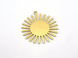 Sun Charms 33x30mm 1 hole Raw brass findings OZ3569-165