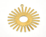 Sun Charms 33x30mm 1 hole Raw brass findings OZ3571-150