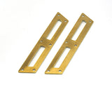 Trapezoid Rectangle 6 hole raw brass 54x10mm connector charms , findings (Optional Holes) OZ3587-250
