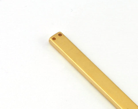 Huge Matte Gold Plated brass bar connector square stamping bar 3x6x200mm 4 hole rectangle rod (1.5mm 15 gauge hole ) sbl-R22W