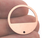 Round Charms Raw Copper 25mm (0.8mm thickness) one hole findings OZ3607-170
