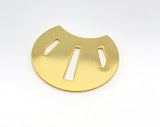 Cut Circle Gold Plated brass 35x32mm charms , findings earring oz3538-535