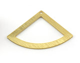 Brushed Gold Plated Triangle brass 27x39mm one hole charms , findings earring OZ3517-200