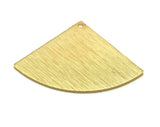 Brushed Shiny Gold Plated Triangle (Optional Holes) brass 27x39mm connector charms , findings earring OZ2810-430
