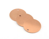 Round Disc Stamp Blank Charms Raw Copper 25mm (0.8mm thickness) 1 hole findings S72