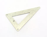 50x33mm Antique Silver Plated Brass Triangle tag 3 hole connector charms , findings 879-270