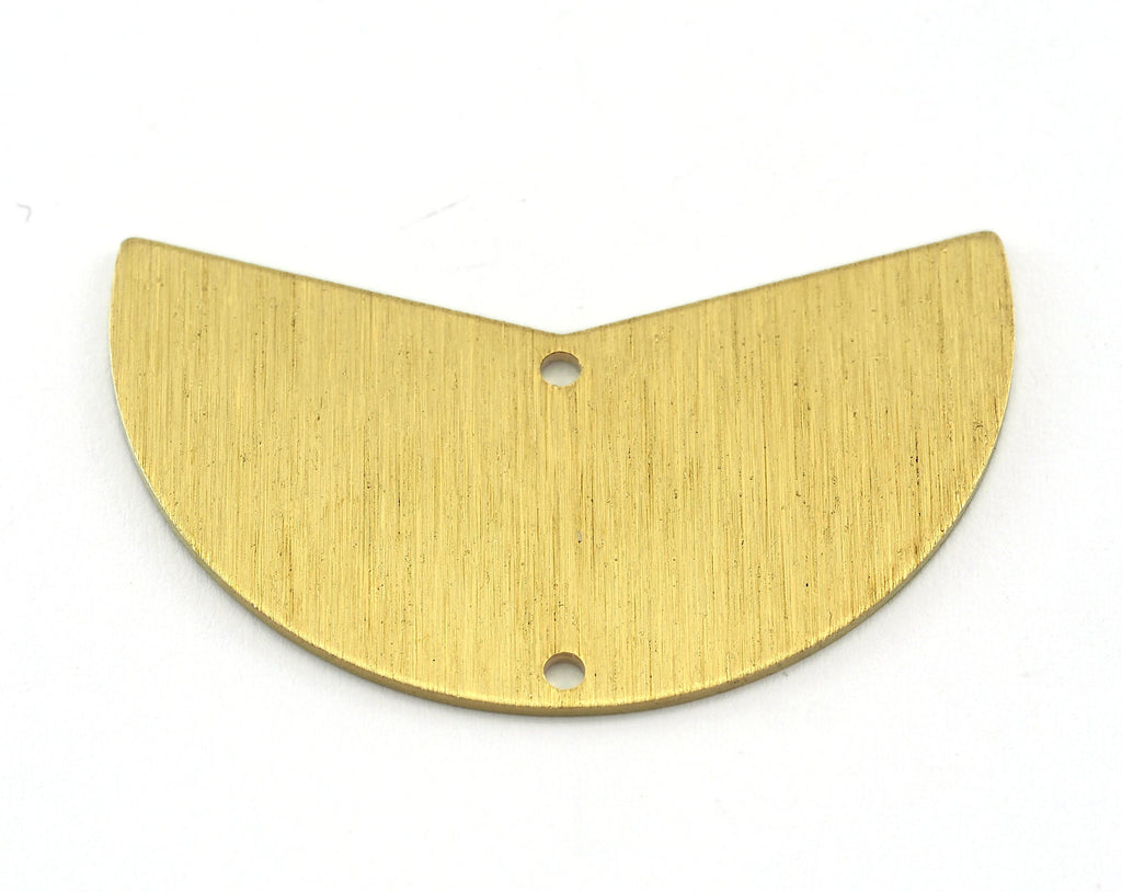 Brushed Geometric Connector Charms Raw Brass 38x23mm 0.8mm thickness Findings  OZ3629-420