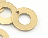 Middle Hole Round Disc 12mm Stamping blank tag shape Raw Brass OZ3043-52