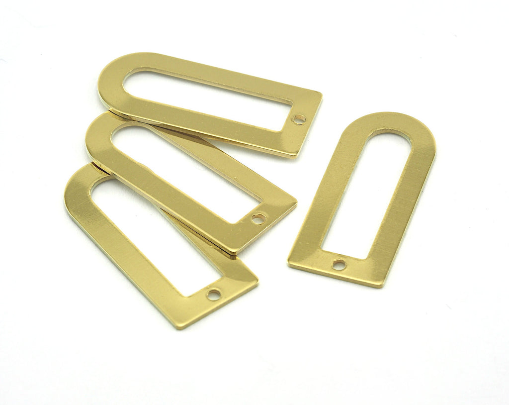 Semi circle Rectangle shape 30x13x0.8mm raw brass findings scs OZ3650-160