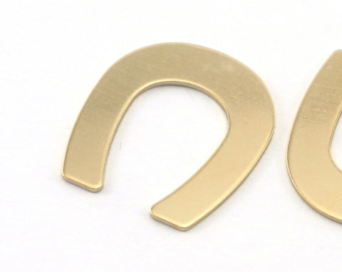 Magnet shape semi circle 25x22.5x0.8mm raw brass findings scs oz3715-200