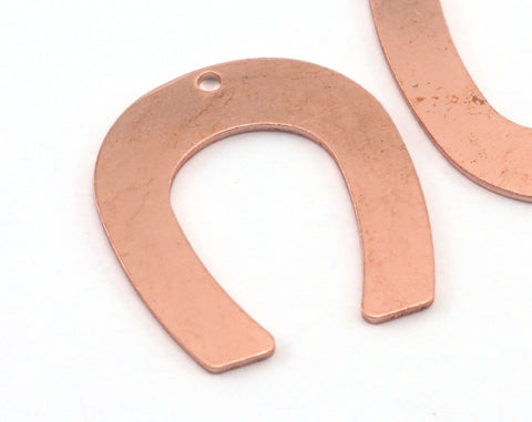 Magnet shape semi circle 25x22.5x0.8mm one hole raw copper findings scs oz3716-200
