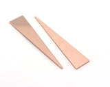Long Triangle raw Copper 50x11mm (0.8mm thickness) without hole charms blanks findings OZ3742-210