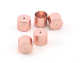 cord  tip ends 9x8mm (ID 8mm) 1,5mm 15G hole rose gold plated brass cone end caps 1672 ENC8