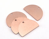Semi Circle Half Moon raw Copper 22x14mm (0.8mm thickness) charms findings blank OZ3667-175