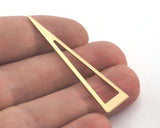 Long Triangle raw brass 50x11mm (0.8mm thickness) no hole charms  findings OZ3782-115