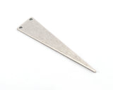 Long Triangle Antique Silver, Black Painted Raw brass 50x11mm 2 hole charms blanks findings 3739-200