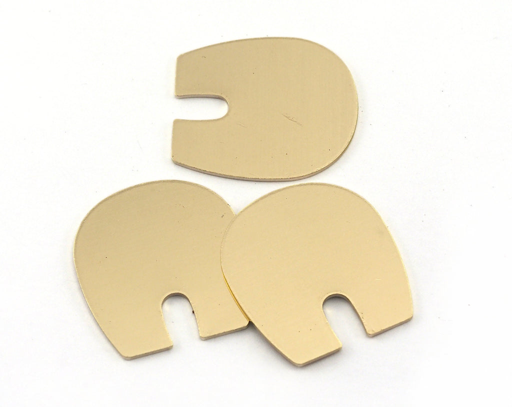 Magnet shape semi circle 25x22.5x0.8mm raw brass findings scs oz3706-320