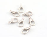 100 pcs silver tone alloy lobster claw clasps 12x6mm CL19 502 302