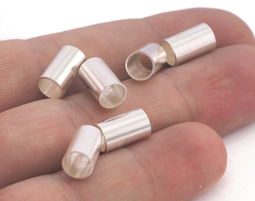 6x10mm (hole 5mm ) silver plated brass tube ttt610 1642