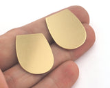 Oblong Oval shape semi circle 25x22.5x0.8mm without hole raw brass findings scs oz3734-330