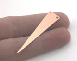 Long Triangle raw Copper 50x11mm (0.8mm thickness) 2 hole charms blanks findings OZ3740-210