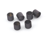 Tube Black Painted brass 6x6mm (hole 5mm)  charms, findings spacer bead bab5 ttt6 2159-41