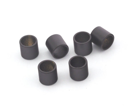 Tube Black Painted brass 6x6mm (hole 5mm)  charms, findings spacer bead bab5 ttt6 2159-41
