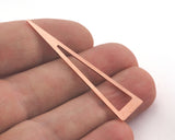 Long Triangle raw copper 50x11mm (0.8mm thickness) no hole charms  findings OZ3782-115