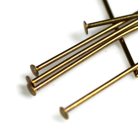 Brass head pin 150 pcs 40mm 1,56" 23 gauge( 0,6mm ) antique HA4023-15