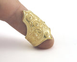 Adjustable Fingernail Ring Raw brass (16.5mm 6US inner size) OZ3260 ring20