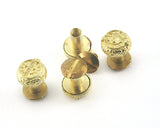 With love screw rivets, chicago screw / concho screw, (10mm Head) raw brass studs, 1/8" bolt CSC5 CSC8 R142 - R73