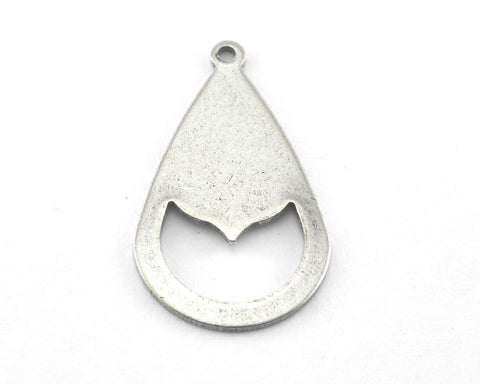 Drop Shape Tag Charms one hole 16x27.5mm (0.8mm) Antique Silver plated brass charms findings earring OZ3766-143
