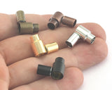Magnetic clasp brass (Gold, Copper, Black, Bronze, Silver)  leather cord 17x7mm 0.669"x0.275" 5mm 0.1968" MCL5 OZ3811